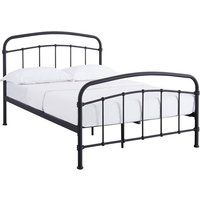 Halston Metal Frame Bed - Black / King
