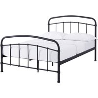 Halston Metal Frame Bed - Black / Double