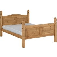 Corona Bed High Foot End  Brown  Double | Bed Sava