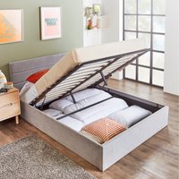 Upholstered Storage Bed Frame Ottoman Bed - Grey / Double / Yes
