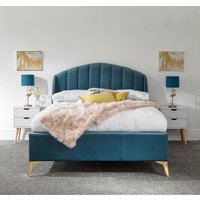 Pettine 150cm End Lift Ottoman Bed - Teal