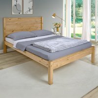 Barton 4'6'' Double Bed - Waxed Pine