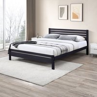 Dylan Solid Rubber Wood King Size Bed Frame - Dark Grey