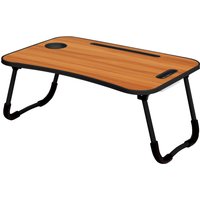 Trapezi Laptop Bed Tray with Holders and Storage Wood - Brown