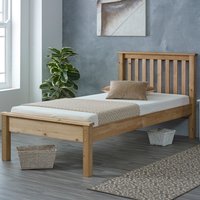 Chester Pine Wooden Bed - Oak / Small Double