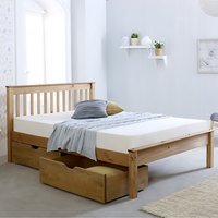 Dorset Pine Wooden Bed Frame - wood color / Double