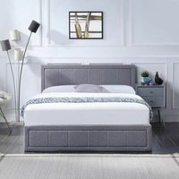 Bailey Ottoman Storage Double Bed Frame & Mattress | Grey | Spacious Underbed Storage with Gas Lift Mechanism