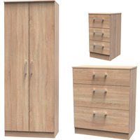Devon Ready Assembled 3 Piece Bedroom Set - Bardolino Oak / 6