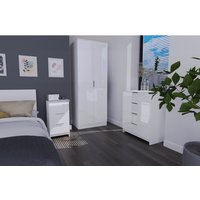 Plymouth Ready Assembled 4 Drawer Bed Box - White & White