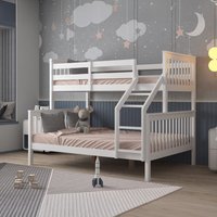 Wooden Zoom Triple Bunk Bed White - White