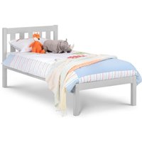 Solid Pine Low Foot End Bed - Dove Grey / Double