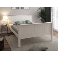 Wilma Solid Wood Bed White Kingsize - White