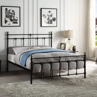 Bayford Traditional Victorian Metal Bed Frame - Black / Double