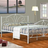 Ivory Metal Bed Frame - Ivory / King