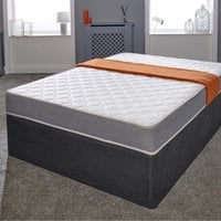 Cooltouch Essentials Grey 18cm Deep Quilted Hybrid Memory Foam  Spring Mattress - White / Small Single