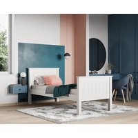 Viera Single Bed White - White