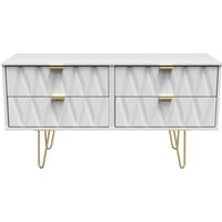 Diamond Ready Assembled 4 Drawer Bed Box - White Matt