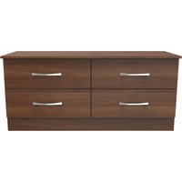 Avon Ready Assembled 4 Drawer Bed Box - Noche Walnut