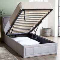 Bailey Ottoman Storage Single Bed Frame | Grey | Spacious Underbed Storage with Gas Lift Mechanism | No Mattress Included