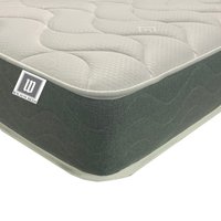 Basic 6.5 inch Grey and White Spring and Memory Foam Quilted Mattress - Grey and White / Small Double
