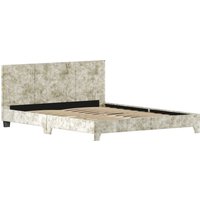 Victoria Fabric Bed - Oyster Velvet / King