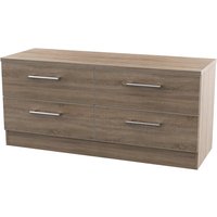 Devon  Ready Assembled4 Drawer Bed Box - Darkolino (Dark Oak)