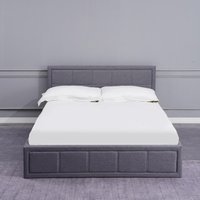 Storage Ottoman Bed With Memory Foam Mattress - Grey / Single