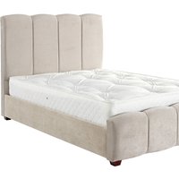 Chloe Panel Luxury Crushed Velvet Upholstered Bed Frame - Grey / King