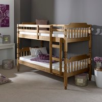 Colonial Waxed Pine Wooden Bunk Bed Frame  Wax | Bed Sava
