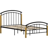 Venice Metal and Wood Bed - Black / Small Double