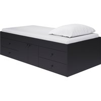 Multi Drawer Single 3ft Cabin Storage Bed Black - Black
