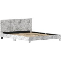 Victoria Fabric Bed - Silver Velvet / King
