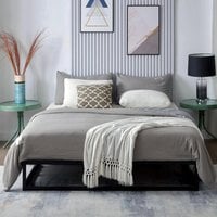 Double Bed Frame Platform Frame  - Black