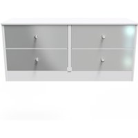 Padstow Ready Assembled 4 Drawer Bed Box - Uniform Gloss & White