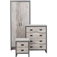 Boston 3 Piece Bedroom Set - Grey