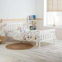 White Solid Wood Bed Frame Birlea Oxford Pine Bedstead - White / Single