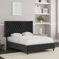 Manhattan Double Floor Standing Chesterfield Headboard - Grey