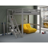 Studio Loft Bed Double High Sleeper White - White