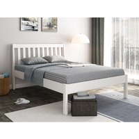 Elsie Solid Wood Bed White Kingsize - White