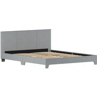 Victoria Fabric Bed - Light Grey Linen / King