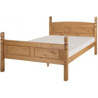 Corona King Size High End Bed Frame  Antique Wax | Bed Sava