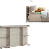 Denim Headboard Extension - Light Walnut / 125.3cm