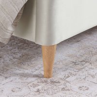 Bed Frame Beige Birlea Marmont Warm Stone Fabric  - Warm Stone / Double