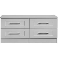 York Ready Assembled 4 Drawer Bed Box - Grey Ash