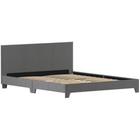 Victoria Fabric Bed - Dark Grey Linen / King