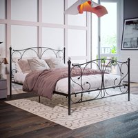 Barcelona Metal Bed - Black / King