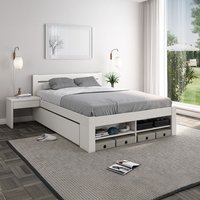 Pradis Storage Bed White Kingsize - White