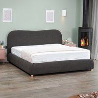 Viola 180cm Super King Boucle Bed Frame - Charcoal
