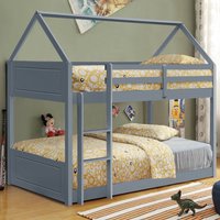 3ft Single House Style Bunkbed - Grey