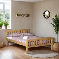 Rio 4'6" Double Bed Frame - Distressed Waxed Pine